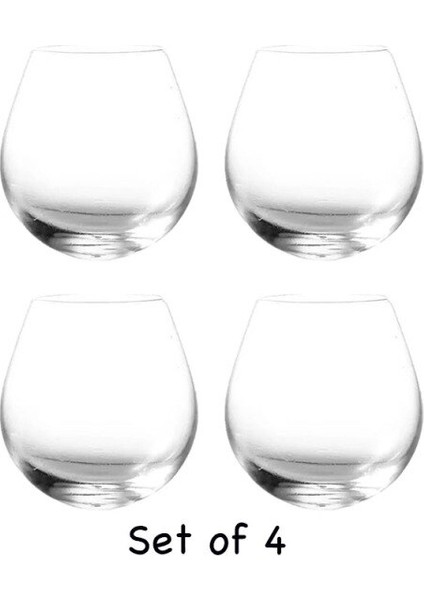 4 Parça 350 ml. Eski Moda Cam Viski Cam Yumurta Şekli Kokteyl Cam Set (Yurt Dışından)