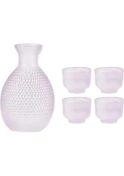 5 Adet Japon Şarap Seti: Sake Fincan, Pot, Meyve Erik Küçük Cam Isıtıcı (Yurt Dışından)
