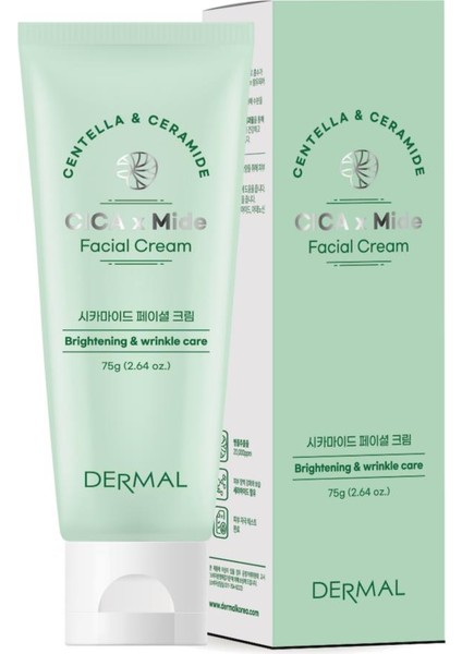 Cıca x Mide Facial Cream Centella Asiatica ve Seramid Özlü Aydınlatıcı ve Bakımı Yüz Kremi 75 ml