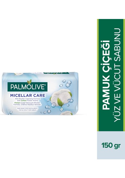 Palmolıve Katı Sabun 150 gr Mıcellar Care Pamuk