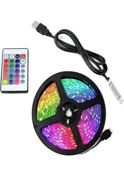 Kumandalı Tek Çipli Rgb Şerit Led Set