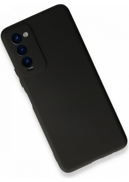 Tecno Camon 18P Kılıf Mat Kamera Korumalı Premier Mat Silikon Siyah