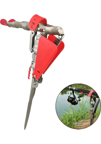 Ayarlanabilir Otomatik Katlanır Yay Up-Up Hook Balıkçı Çubuk Kutup Tutucu W Koruyucu Kapak (Yurt Dışından)