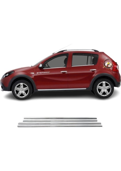 Dacia Sandero Krom Cam Çıtası (4PARÇA)2007-2012 Arası P.çelik