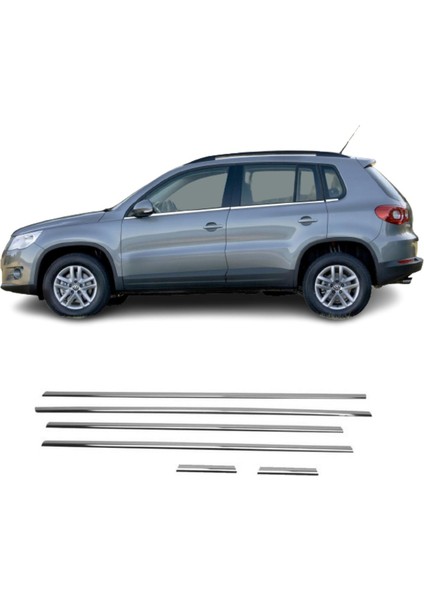 Vw Tiguan Krom Cam Çıtası (6parça) 2007-2015 Arası P.çelik