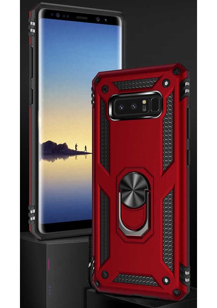 Samsung Galaxy Note 8 Kılıf Standlı Magnet Mıknatıslı Yüzük Armored Zırhlı Kapak indirimleri