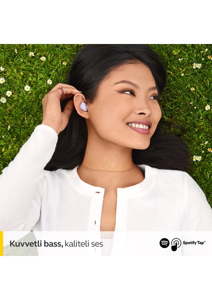 Elite 3 Kulak İçi Bluetooth Kulaklık - Kişiselleştirilebilir Ses ve Mono Modu ile 4 Mikrofonlu ve Gürültü Önleyici Özellikli Gerçek Kablosuz Kulaklık - Lila