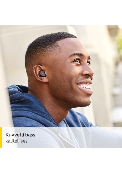 Elite 2 Kulak İçi Bluetooth Kulaklık - Pasif Gürültü Engelleyici True Wireless Kulak İçi Kulaklık, 2 Dahili Mikrofon ile Net Aramalar, Güçlü Bas Sesi ve Ayarlanabilir Ses - Koyu Gri