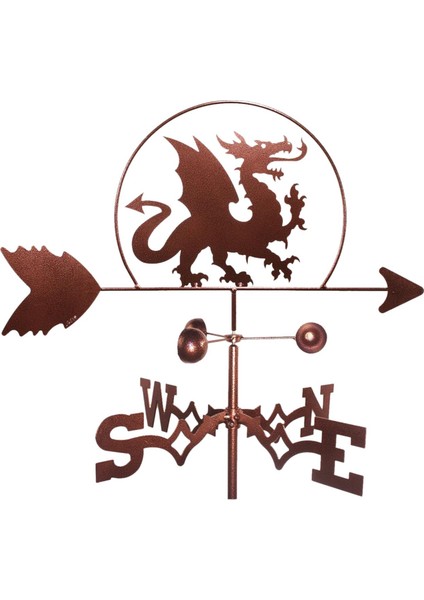 Ev Çatı Ejderha Weathervan Hava Perdesi Açık Bahçe Sahne Kazık Dekor (Yurt Dışından)