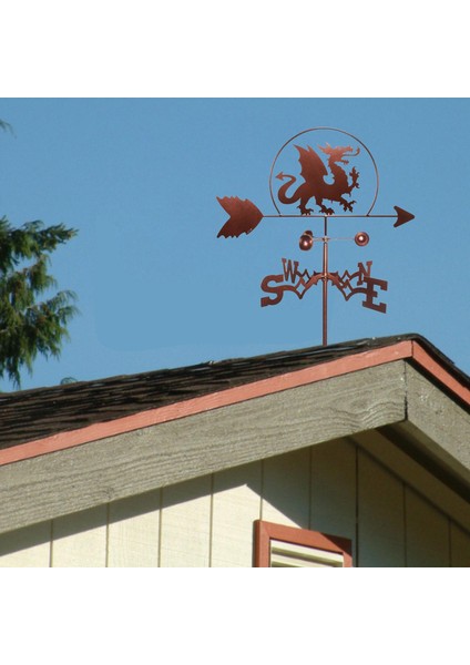 Ev Çatı Ejderha Weathervan Hava Perdesi Açık Bahçe Sahne Kazık Dekor (Yurt Dışından) fiyatları