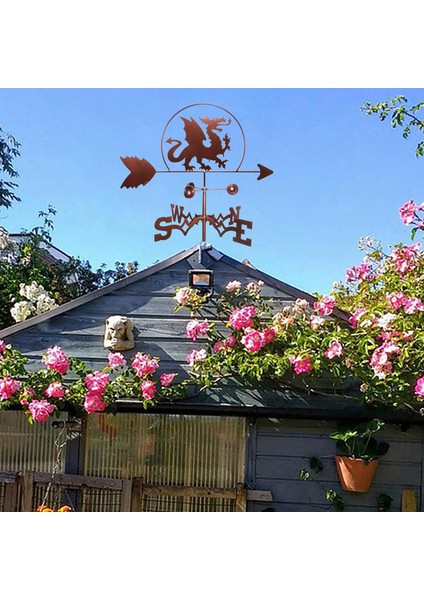 Ev Çatı Ejderha Weathervan Hava Perdesi Açık Bahçe Sahne Kazık Dekor (Yurt Dışından) modelleri