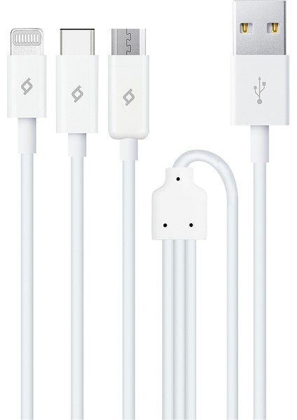 120 cm Trio Şarj Kablosu Type-C,lightning,micro USB