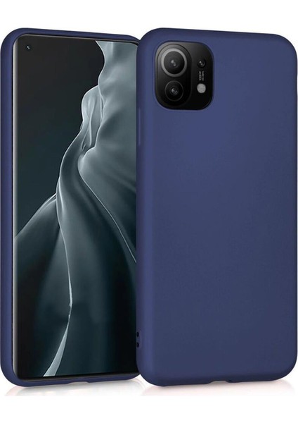 Xiaomi Mi 11 Premium Matte Silikon Kılıf - Lacivert