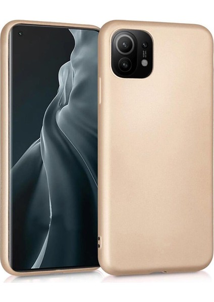 Xiaomi Mi 11 Premium Matte Silikon Kılıf - Gold