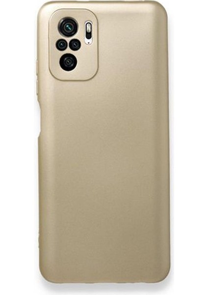 Xiaomi Redmi Note 10S Premium Matte Silikon Kılıf - Gold