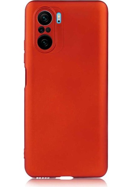 Xiaomi Redmi K40 Premium Matte Silikon Kılıf - Kırmızı