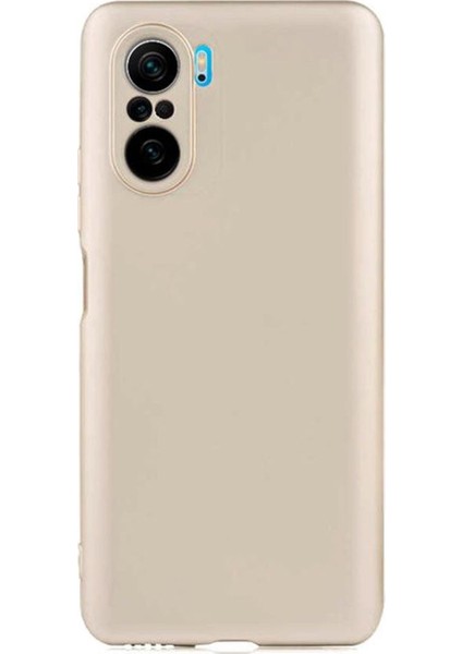 Xiaomi Poco F3 Premium Matte Silikon Kılıf - Gold