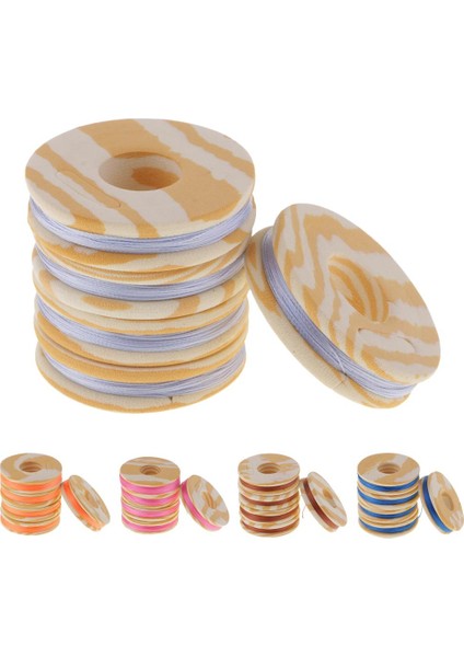 5pcs 10 ~ 15M / Makara Naylon Balıkçılık Çubuğu Kılavuzu Bağlama Iplik Halka Sarma Hattı Gümüş Gri (Yurt Dışından) modelleri