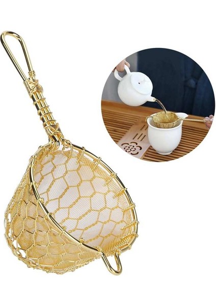 Bakır Çay Demlik Süzgeci Kullanımlık Gevşek Yaprak Çaydanlık Filtre Çay Süzgeci ile Uzun Saplı Çay Makinesi (Yurt Dışından) fiyatları
