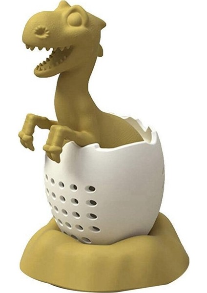 2x Çay Demlik, Dinozor ve yumurta Kabuğu Filtre Difüzör Gevşek Çay Silikon Süzgeci Sarı - Yeşil (Yurt Dışından)