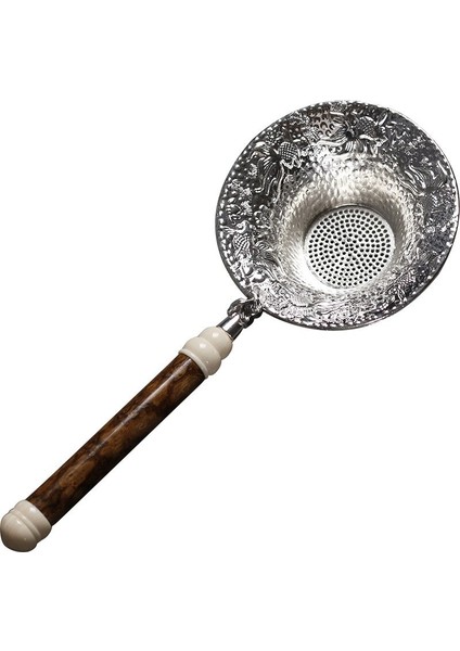 Benekli Bambu Kolu Teneke Çay Süzgeci El Yapımı Çay Töreni Aksesuarları (Yurt Dışından)