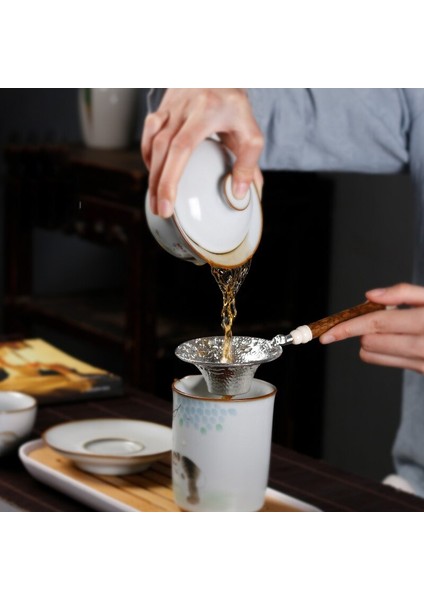 Benekli Bambu Kolu Teneke Çay Süzgeci El Yapımı Çay Töreni Aksesuarları (Yurt Dışından) fiyatları