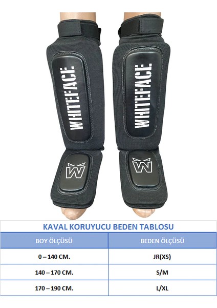 Whiteface Takviyeli Elastik Kaval Koruyucu Mma, Muay Thai, Kick Boks Siyah WTF311