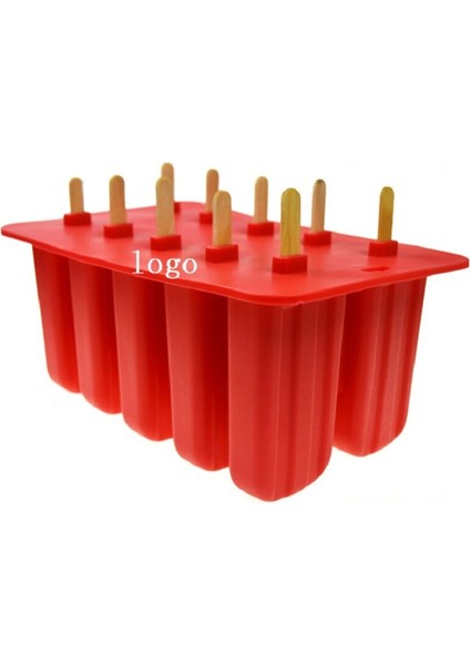 Buz İçin Formlar Silikon Kalıplar Buz Küpü Tepsi Silikonlar Kolay Serbest Bırakma (Kırmızı) (Yurt Dışından)