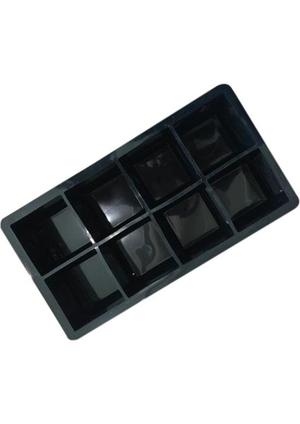 1 Adet Siyah 8 Büyük Izgaralar Gıda Sınıfı Silikon Ice Cube Maker Jumbo Büyük Buz Küp Kare Tepsi Dıy Kalıp (Yurt Dışından)