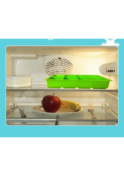 1 Adet Siyah 8 Büyük Izgaralar Gıda Sınıfı Silikon Ice Cube Maker Jumbo Büyük Buz Küp Kare Tepsi Dıy Kalıp (Yurt Dışından)