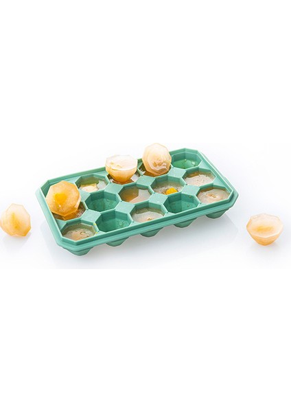 20 cm 15 Izgara Silikon Buz Tepsisi Kapaklı Dıy Ice Küp Kalıp Buz Şeker Kek Pudingi Çikolata Kalıpları Kolay Serbest Bırakma Buz Kalıp (Yeşil) (Yurt Dışından) modelleri