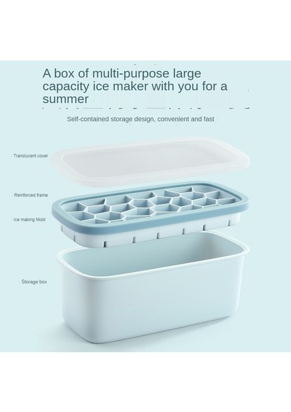 80 cm Ev Yapımı Buz Tepsisi Ev Buzdolapları İçin Yaz Petek Buz Küpü Buz Makinesi Çift Silikon Buz Küp Kalıp Buz Kutusu Depolama (Mavi) (Yurt Dışından) modelleri