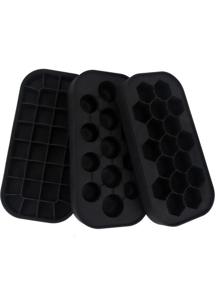 22 cm Buz Küpü Maker Yeni Silikon Buz Tepsisi Buz Küpleri Kalıp Buz Kutusu Kapakları ile Yığın Tepsileri Silikon Kalıp Silikon Kalıp (Siyah) (Yurt Dışından)