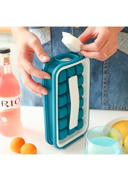 2 In 1 Taşınabilir Buz Küpü Yapma Aracı Buz Sürahisi Buz Küpü Tepsi Katlanır Buz Tepsisi Buz Hokeyi Su Isıtıcısı Buz Tepsi Kalıp Mutfak Aksesuarları (Açık Mavi) (Yurt Dışından) fırsatları