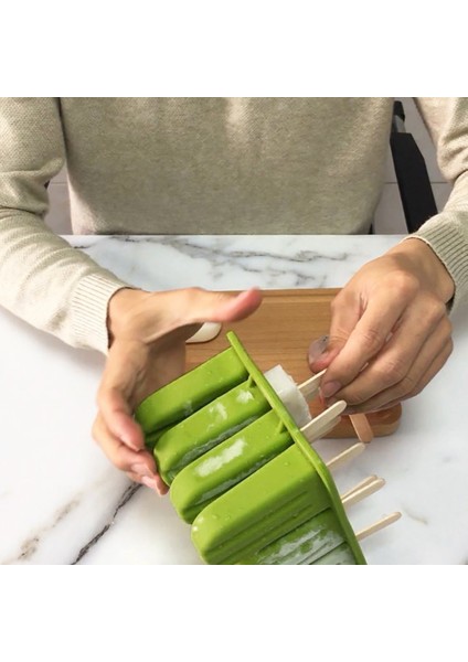 Buz Küpü Tepsi Popsicle Varil Maker Kalıp Aracı Silikon Dondurulmuş Buz Popsicle Maker 12 Kavidiler Dondurma Kalıp Dıy Ev Yapımı Kalıplar (Yeşil) (Yurt Dışından)