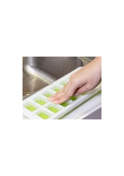 Buz Küpü Makinesi Buz Küpleri Tepsi Kalıp 14 Buz Küpleri ile Kapak ile Esnek Bir Şekilde Yığılmış Silikon Kalıp (25 x 10 x 3 cm. Yeşil) (Yurt Dışından) fırsatları