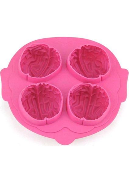 Dayanıklı Silikon Içecek Tepsi Serin Beyin Şekli Buz Küpü Kalıp Makinesi Kalıp Krem Makineleri (15.5 x 15.5 x 3.3 cm. Kırmızı) (Yurt Dışından)