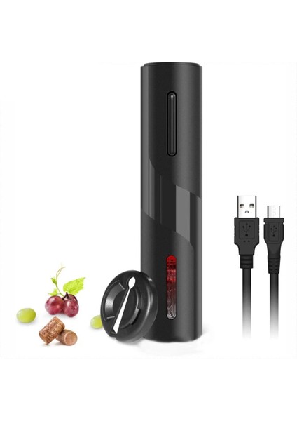 Şarap Tirbuşon Elektrikli Tirbuşon Kavanoz Açıcı USB Şarj Elektrikli Mutfak Aksesuarları Malzemeleri (Yurt Dışından)