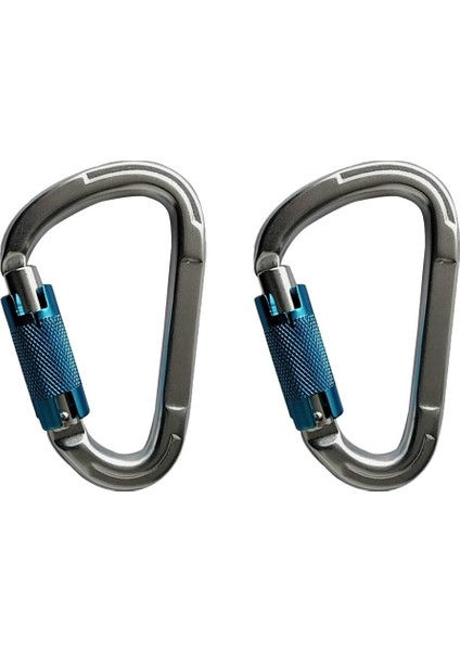 2pcs Kaya Tırmanma Alüminyum Karabiner 25KN D Paro Vidalı Kilitleme Kapısı Tokası (Yurt Dışından) modelleri