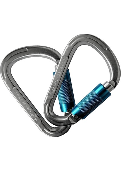 2pcs Kaya Tırmanma Alüminyum Karabiner 25KN D Paro Vidalı Kilitleme Kapısı Tokası (Yurt Dışından) indirimleri