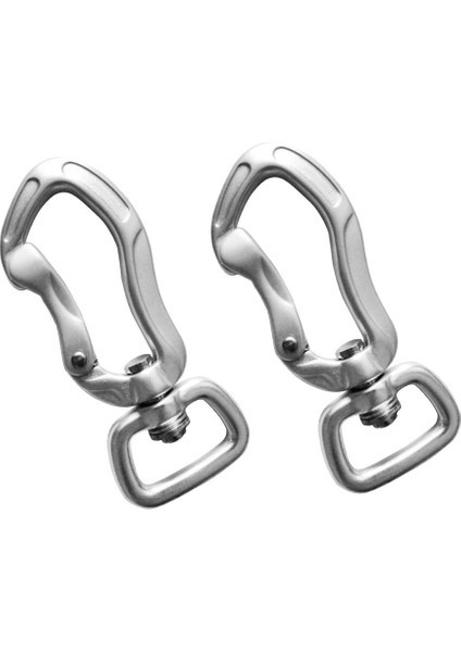 2pcs Alüminyum Döner Karabiner Sırt Çantası Asılı Kanca Kamp Açık Aletler 71MM Gümüş Kare Göz (Yurt Dışından)