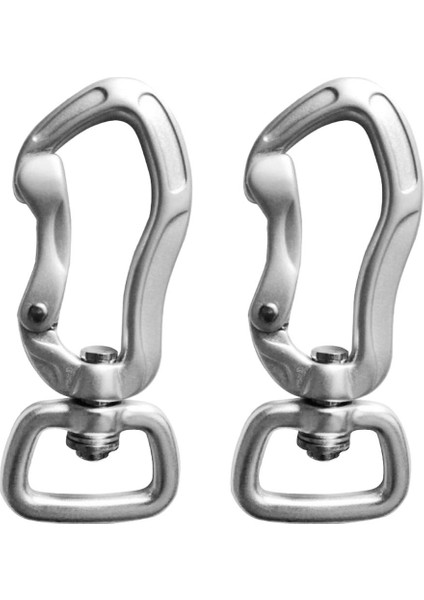 2pcs Alüminyum Döner Karabiner Sırt Çantası Asılı Kanca Kamp Açık Aletler 71MM Gümüş Kare Göz (Yurt Dışından) fiyatları