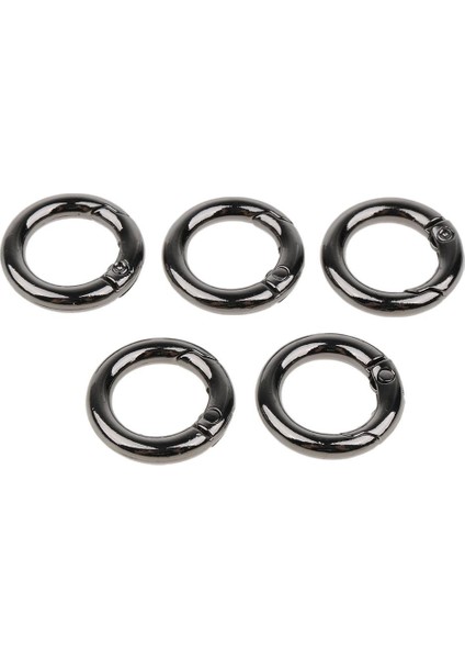 5 Adet Çinko Alaşım Yuvarlak Karabiner Anahtarlık Anahtarlık Anahtarlık Yay Çıtçıt Klips Açma Siyah 12MM (Yurt Dışından) modelleri