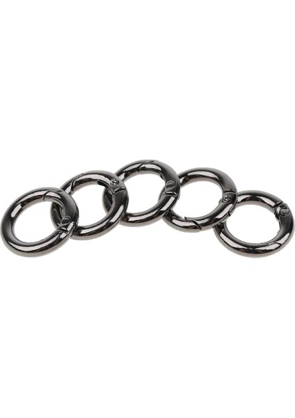 5 Adet Çinko Alaşım Yuvarlak Karabiner Anahtarlık Anahtarlık Anahtarlık Yay Çıtçıt Klips Açma Siyah 12MM (Yurt Dışından) fırsatları