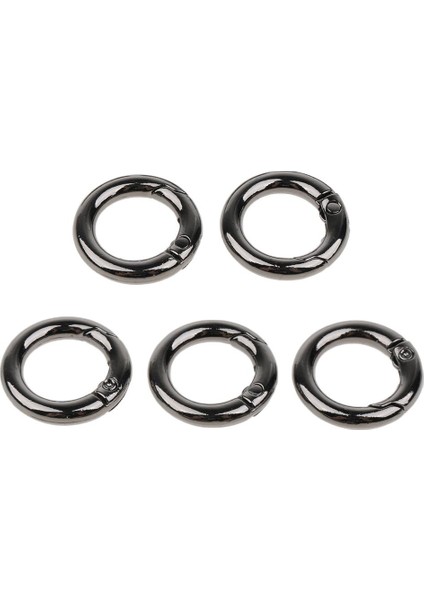 5 Adet Çinko Alaşım Yuvarlak Karabiner Anahtarlık Anahtarlık Anahtarlık Yay Çıtçıt Klips Açma Siyah 12MM (Yurt Dışından) indirimleri