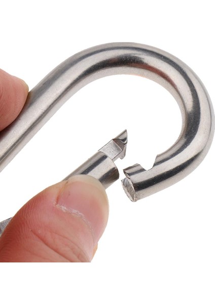 Paslanmaz Çelik Yay Snap Hook Carabiner M8 (Yurt Dışından)
