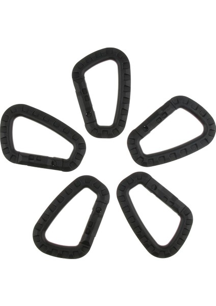 5pcs Bahar Snap Carabiner Clip Hooks, D-Ring Anahtarlık Sert Plastik Anahtarlama Siyah (Yurt Dışından) fiyatları