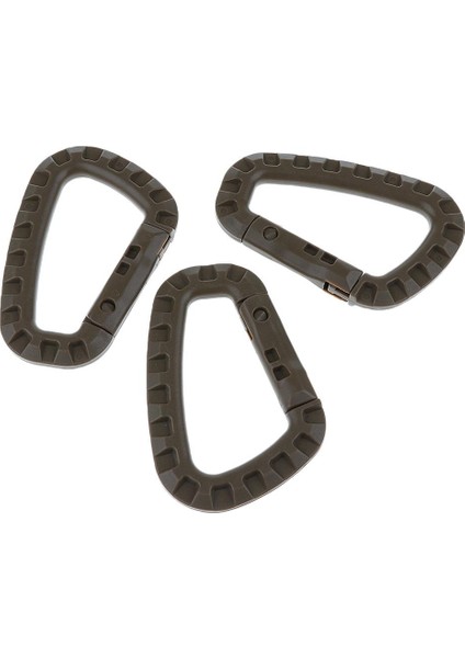 3x Ağır Hizmet Tipi Plastik Karabiner Klips Anahtar Zincir Yürüyüş Sırt Çantası Hamak Snap Kanca Tan (Yurt Dışından)