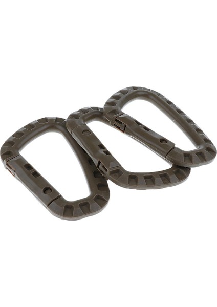 3x Ağır Hizmet Tipi Plastik Karabiner Klips Anahtar Zincir Yürüyüş Sırt Çantası Hamak Snap Kanca Tan (Yurt Dışından)