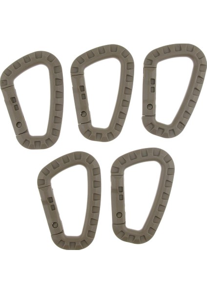 5pcs Bahar Snap Carabiner Clip Hooks, D-Ring Anahtarlık Sabit Plastik Anahip Kahverengi (Yurt Dışından)